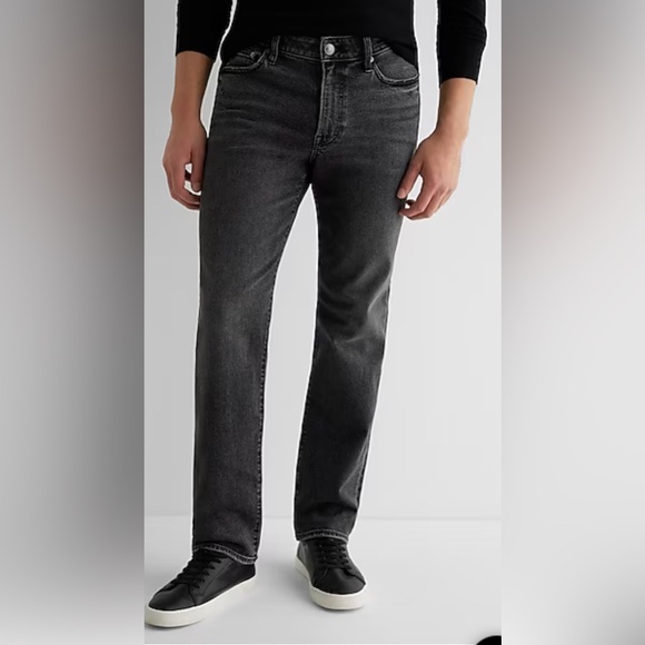 Express Men’s Slim Straight Black Hyper Stretch Jeans NWT Soze 28x 30 - Picture 1 of 6